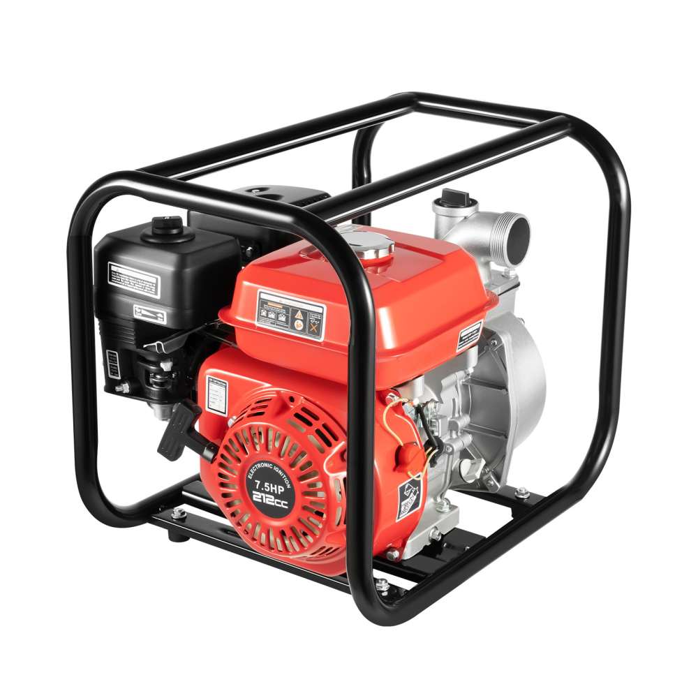 Gasoline Engine Water Pump, 2-inch Gas Powered Trash Water Transfer Pump with 24.61ft Hose for Irrigation Pool