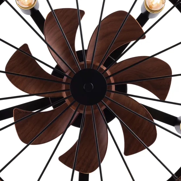 18" Wicker Rattan Caged Ceiling Fan with Lights Remote Control Brown Farmhouse Ceiling Fan 18" Wicker Rattan Caged Ceiling Fan with Lights Remote Control Brown Farmhouse Ceiling Fan